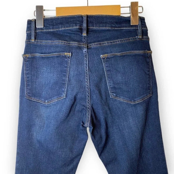 Frame Le High Slit Hem Skinny  Jeans In Wythe - Picture 4 of 9